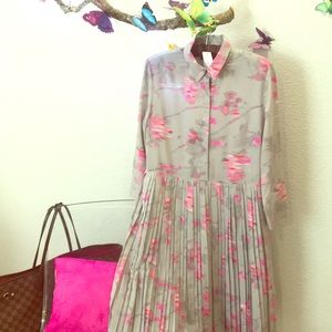 Grey and pink Banana Republic Dress with Tags